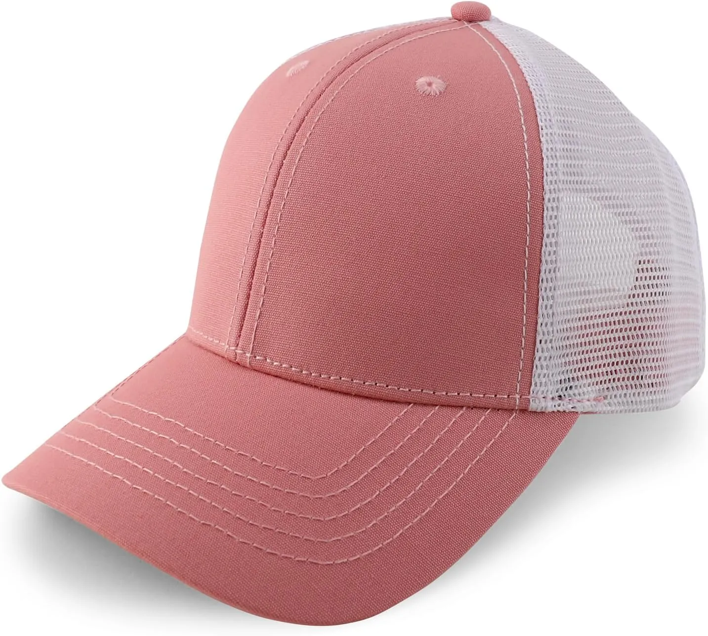 Trendy Apparel Shop Women's Structured 6 Panel Mesh Back Ponytail Baseball Cap