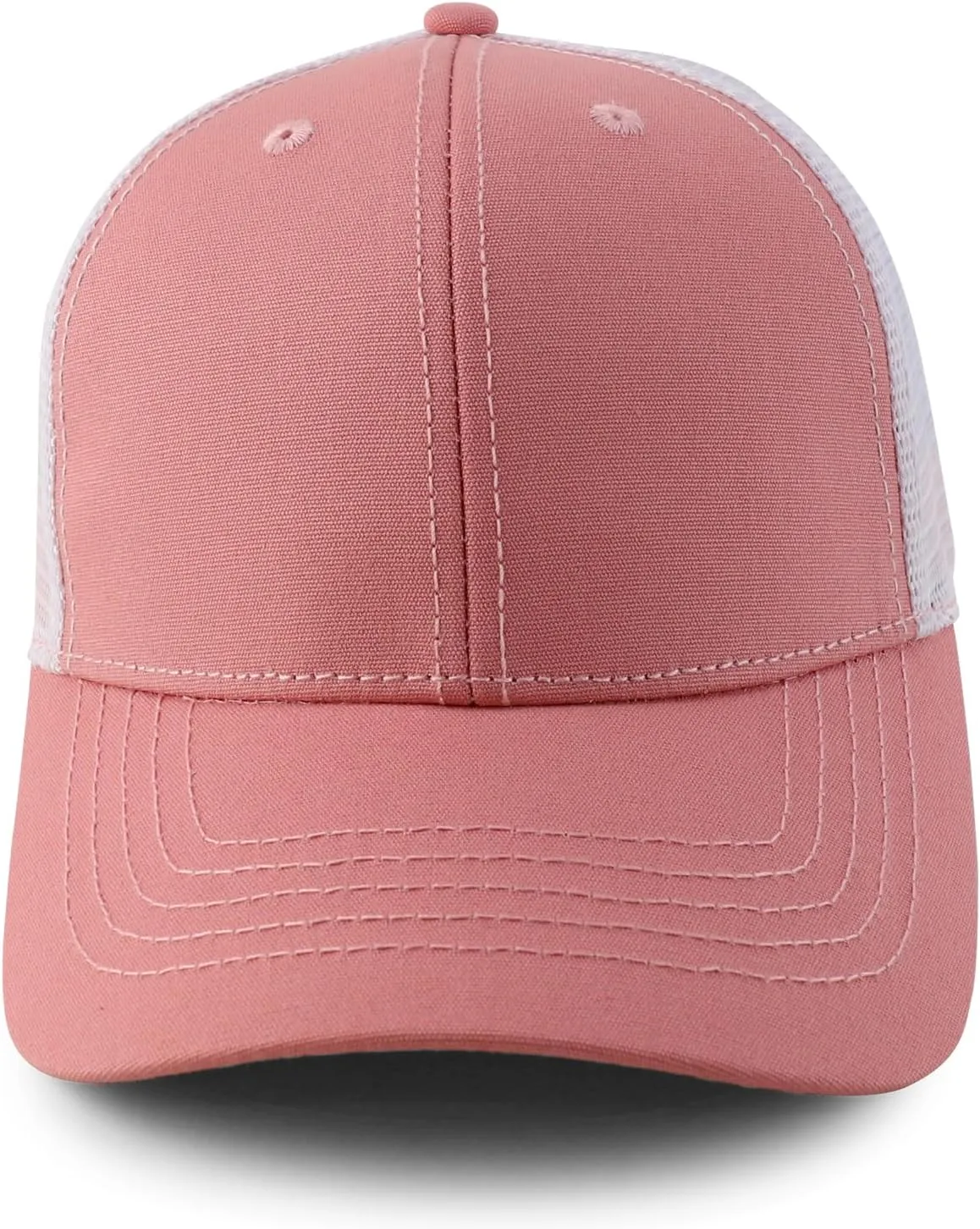 Trendy Apparel Shop Women's Structured 6 Panel Mesh Back Ponytail Baseball Cap