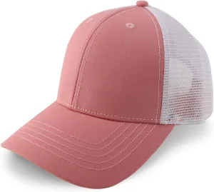 Trendy Apparel Shop Women's Structured 6 Panel Mesh Back Ponytail Baseball Cap