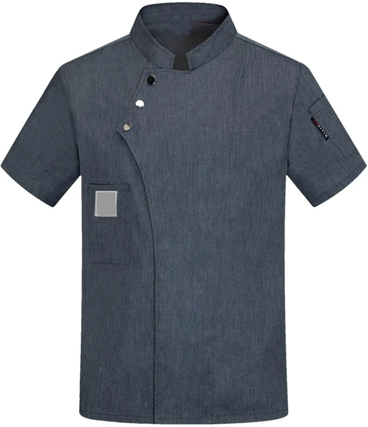 Unisex Chef Coat Comfortable Breathable Short Sleeve Chef Jacket Restaurant Hotel Uniform