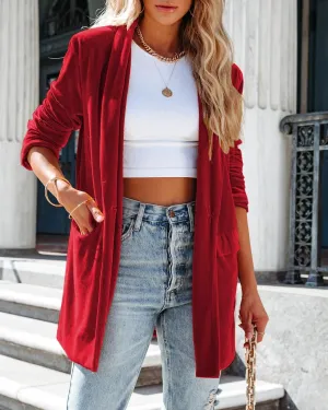 Velvet Blazers Jackets for Women Trendy Lapel Collar Blazer Velvet Suit Casual Business Long Sleeve Cardigan Outerwear