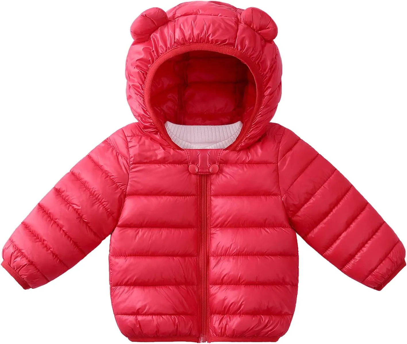Winter Down Coats for Kids Baby Boys Girls Light Puffer Padded Jacket Toddler Bear Hoods Infant Outerwear