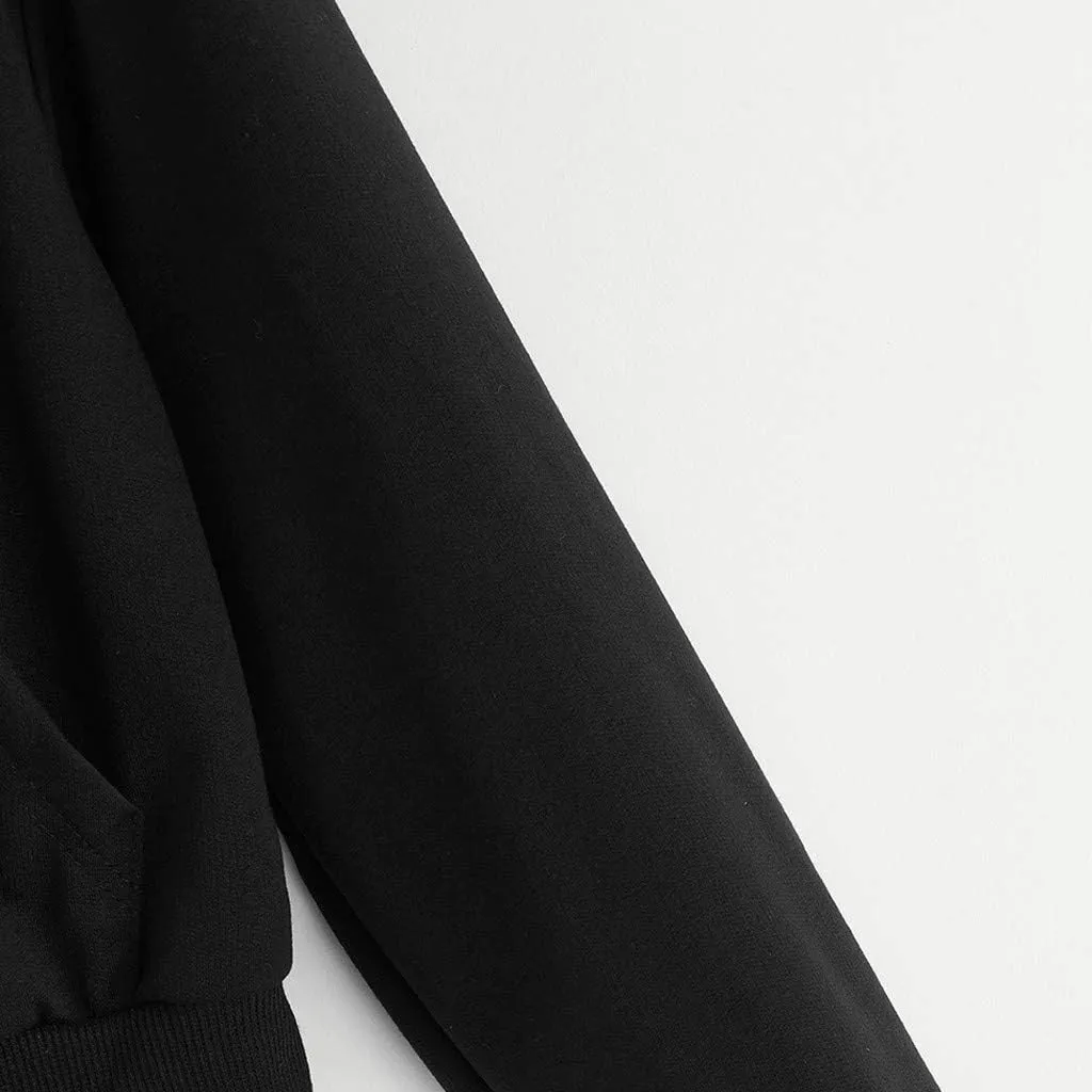 Women Basic Cropped Hoodies Full Zipper Drawstring Sweatshirt Jackets Casual Long Sleeve Short Outwear with Pockets