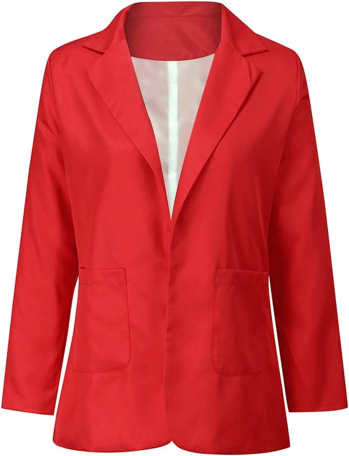 Women Blazers Fashion Casual Open Front Suit Jackets Fashion Work Office Jacket Solid Lapel Outerwear with Pockets
