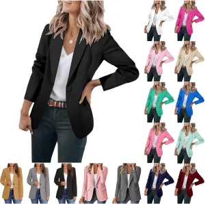 Women Casual Blazers Business Work Office Blazers Open Front Long Sleeve Work Office Suit Jackets Fashion Blazer