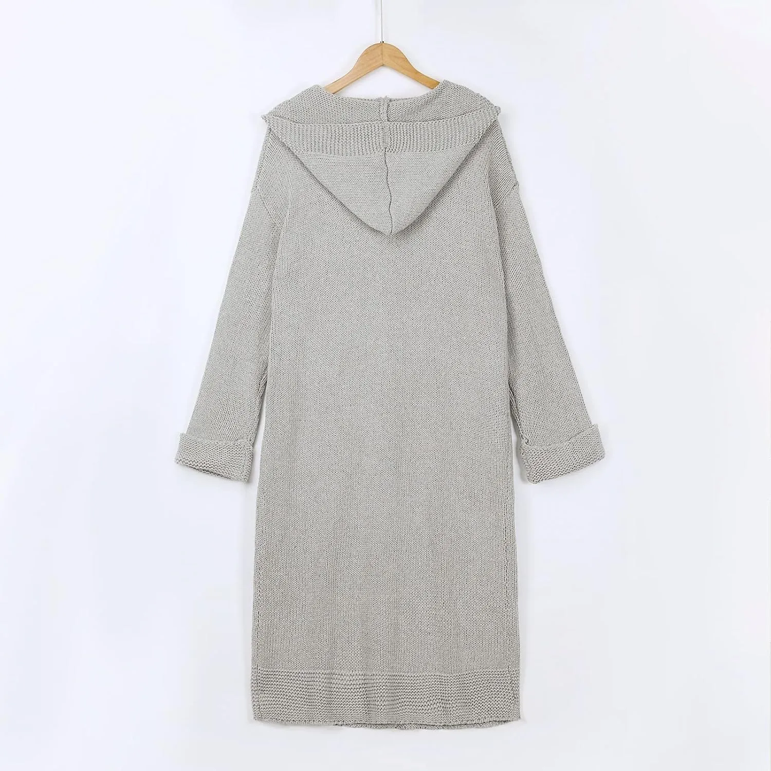 Women Knit Casual Coat Sweater Long Sleeve Solid Button Plus Size Long Cardigan Lightweight Soft Paded Winter Coats