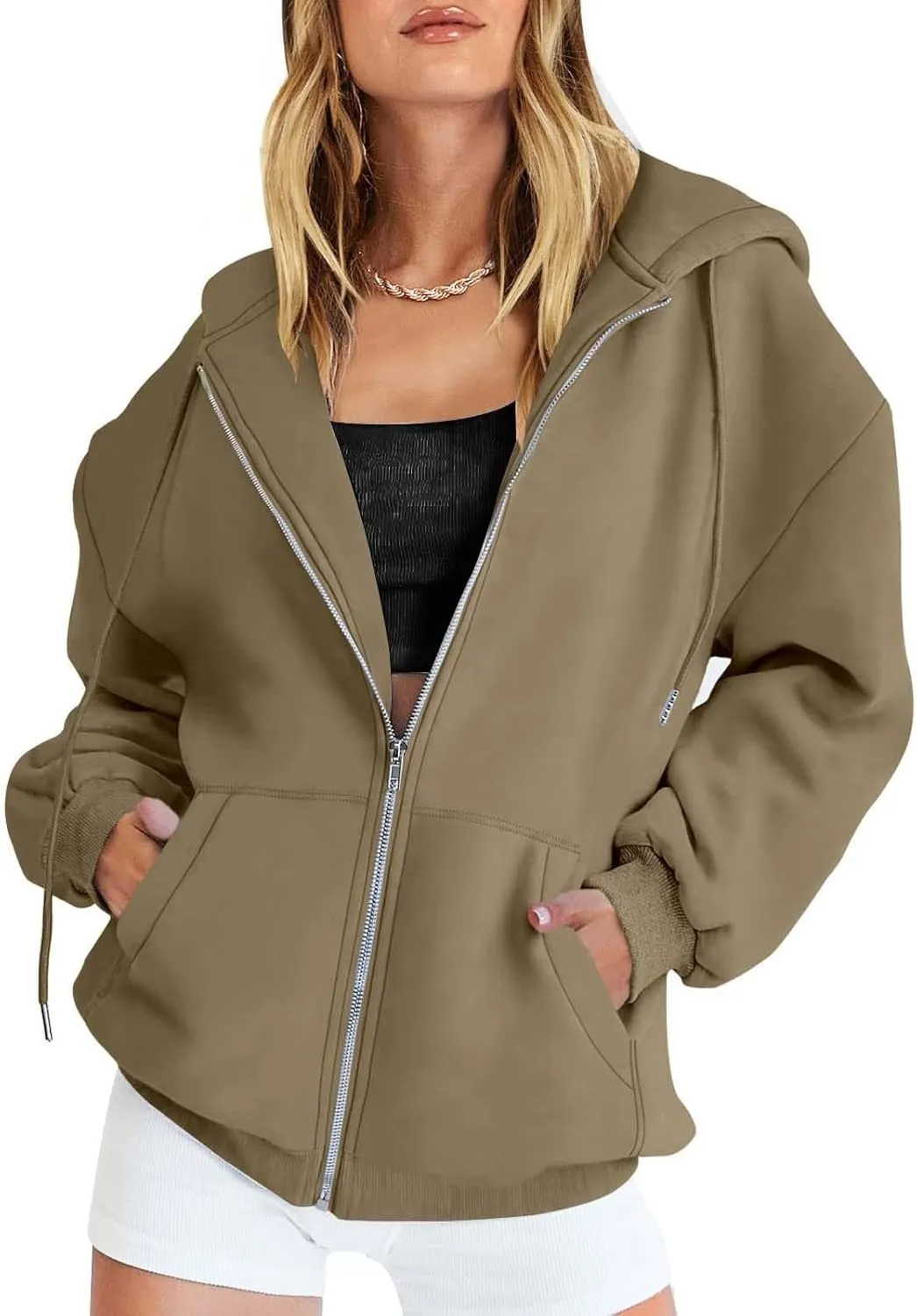 Women Solid Basic Letter Loose Hoodie Ladies Women Hooded Print Round Neck Long Sweatshirts Fall Outfits Oversized