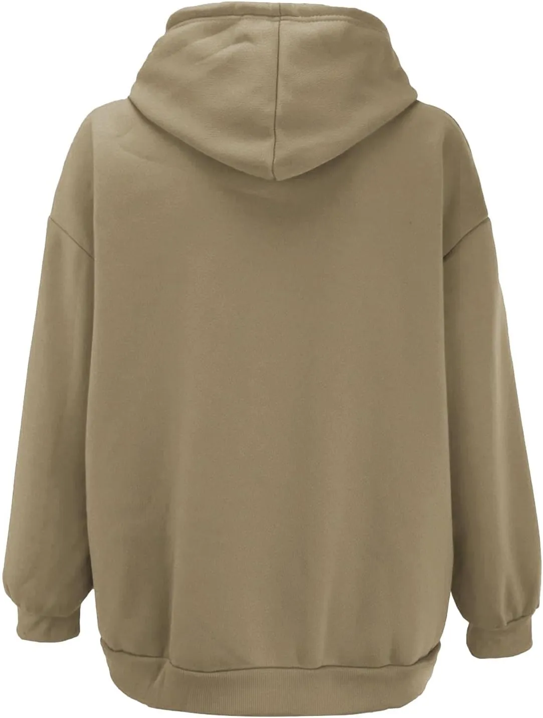 Women Solid Basic Letter Loose Hoodie Ladies Women Hooded Print Round Neck Long Sweatshirts Fall Outfits Oversized