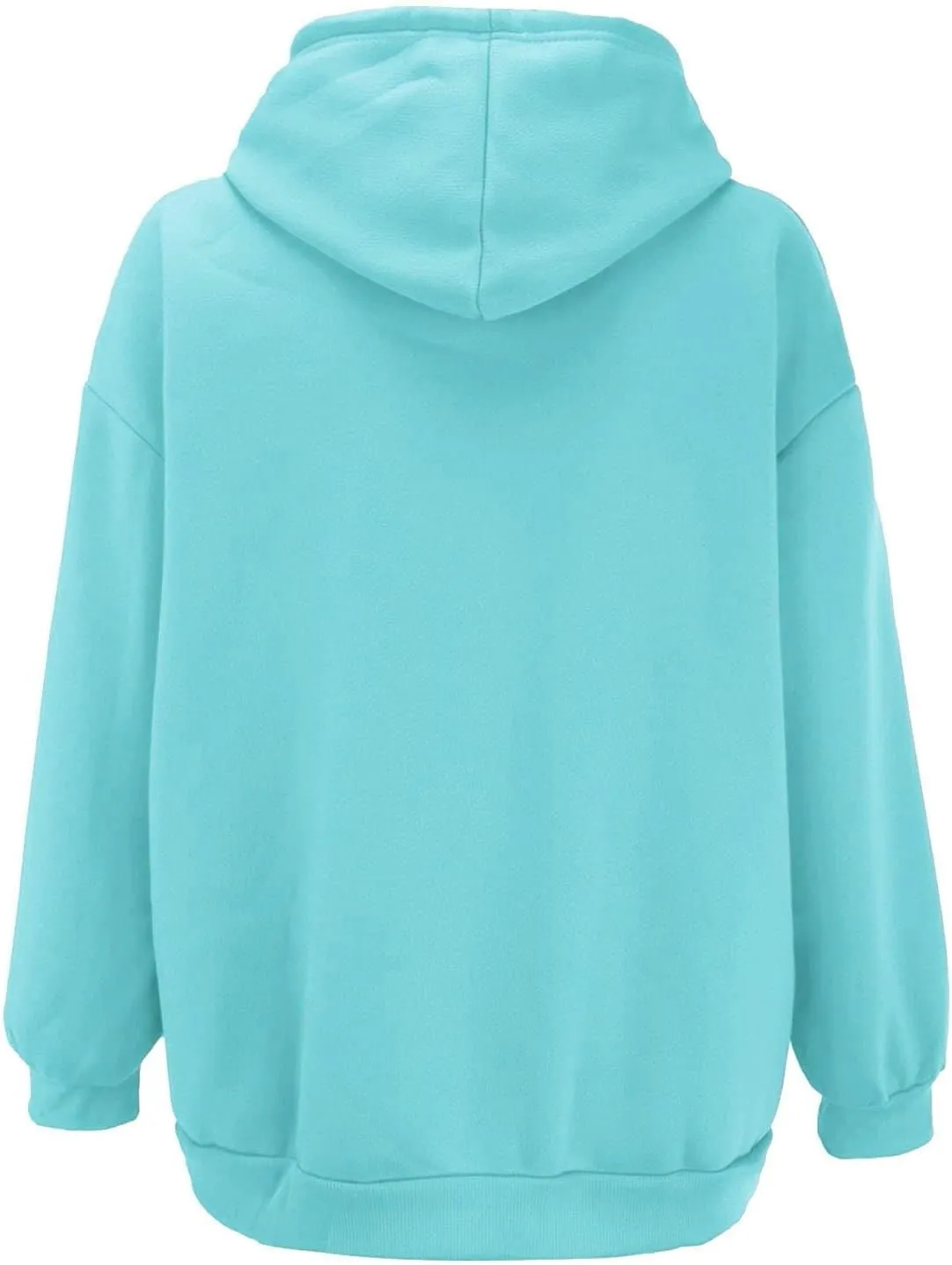 Women Solid Basic Letter Loose Hoodie Ladies Women Hooded Print Round Neck Long Sweatshirts Fall Outfits Oversized