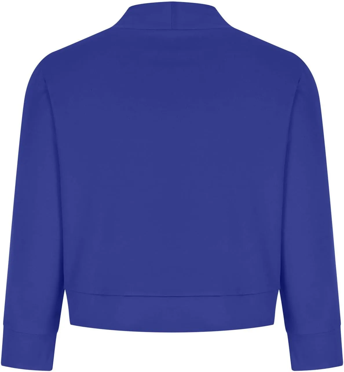 Womens 3/4 Sleeve Blazers Casual Open Front Cardigan Jackets Lightweight Collarless Cropped Work Office Blazer