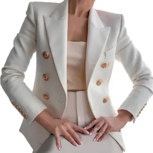 Womens Blazer Fashion Casual 2024 Office Work Button Jackets Long Sleeve Open Front Loose Lightweight Blazers