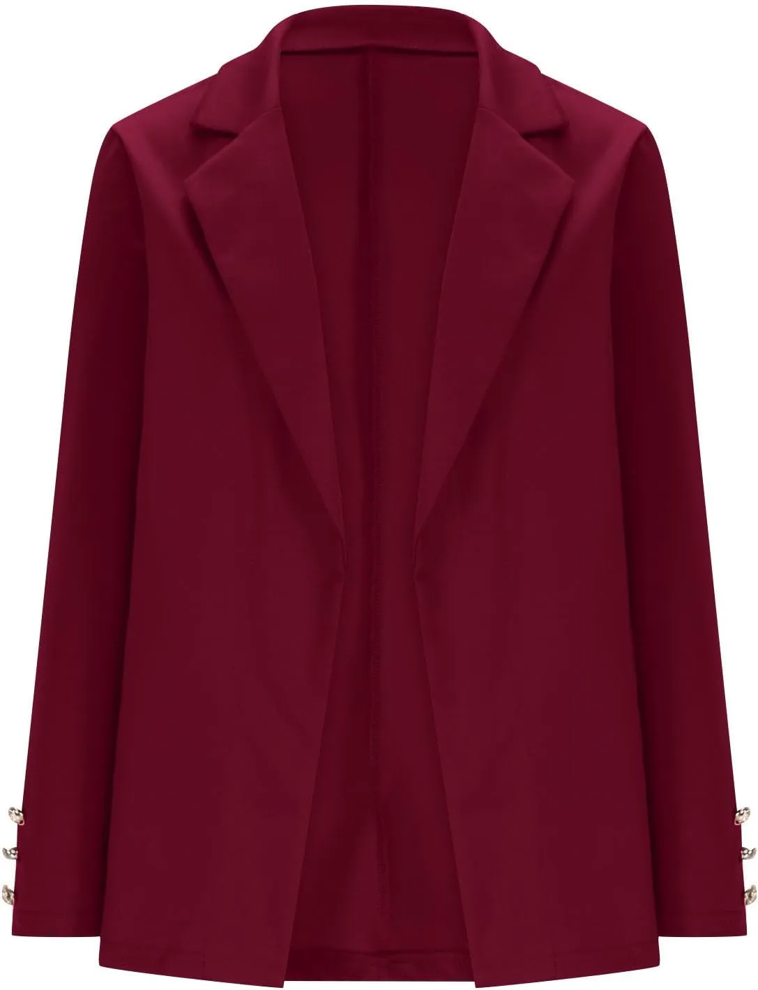Womens Blazer Open Front Cardigan Work Suit Lapel Collar Work Office Jackets Blazer Business Office Attire