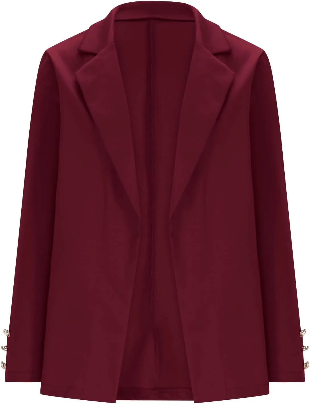 Womens Blazer Open Front Cardigan Work Suit Lapel Collar Work Office Jackets Blazer Business Office Attire
