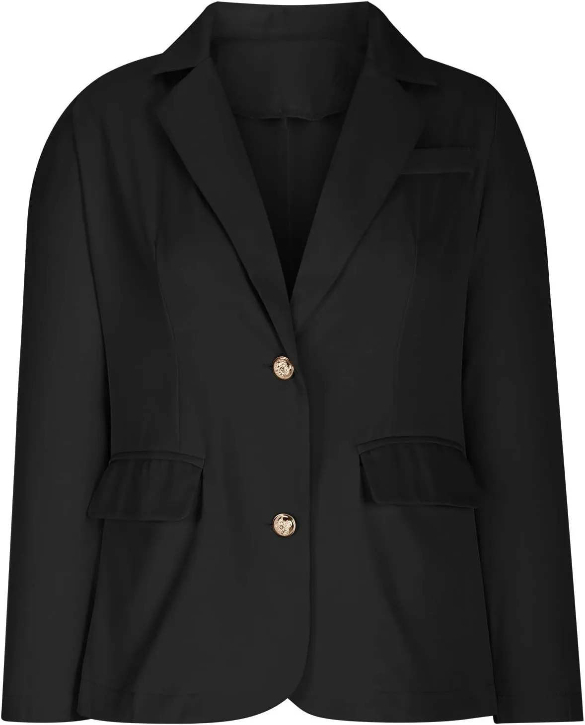Womens Business Casual Blazers Button Open Front Long Sleeve Outfits Lightweight Work Office Jackets with Pockets