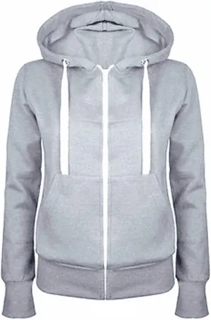 Women's Casual Zip-up Hoodie Basic Lightweight Long Sleeve Hooded Jackets Loose Fit Zipper Drawstring Sweatshirts