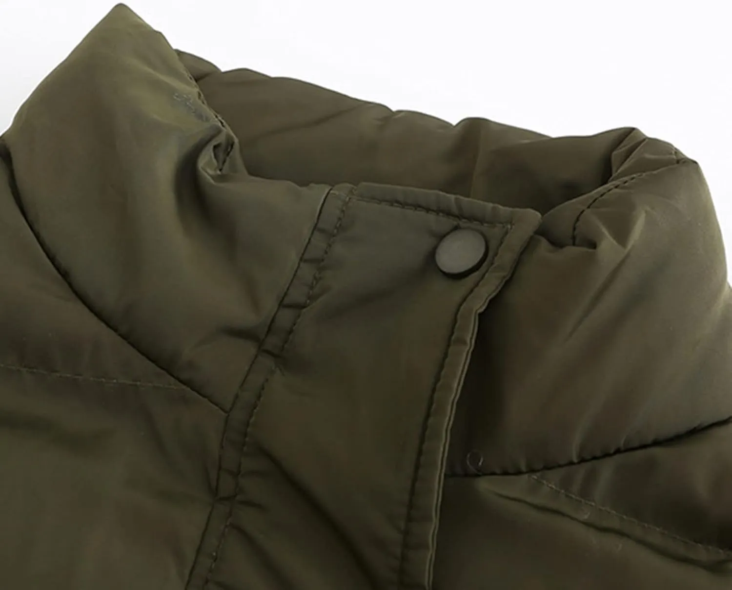 Womens Cropped Puffer Jacket Zip Up Winter Short Quilted Jackets Sherpa Lined Warm Bubble Coat with Faux Fur Hood