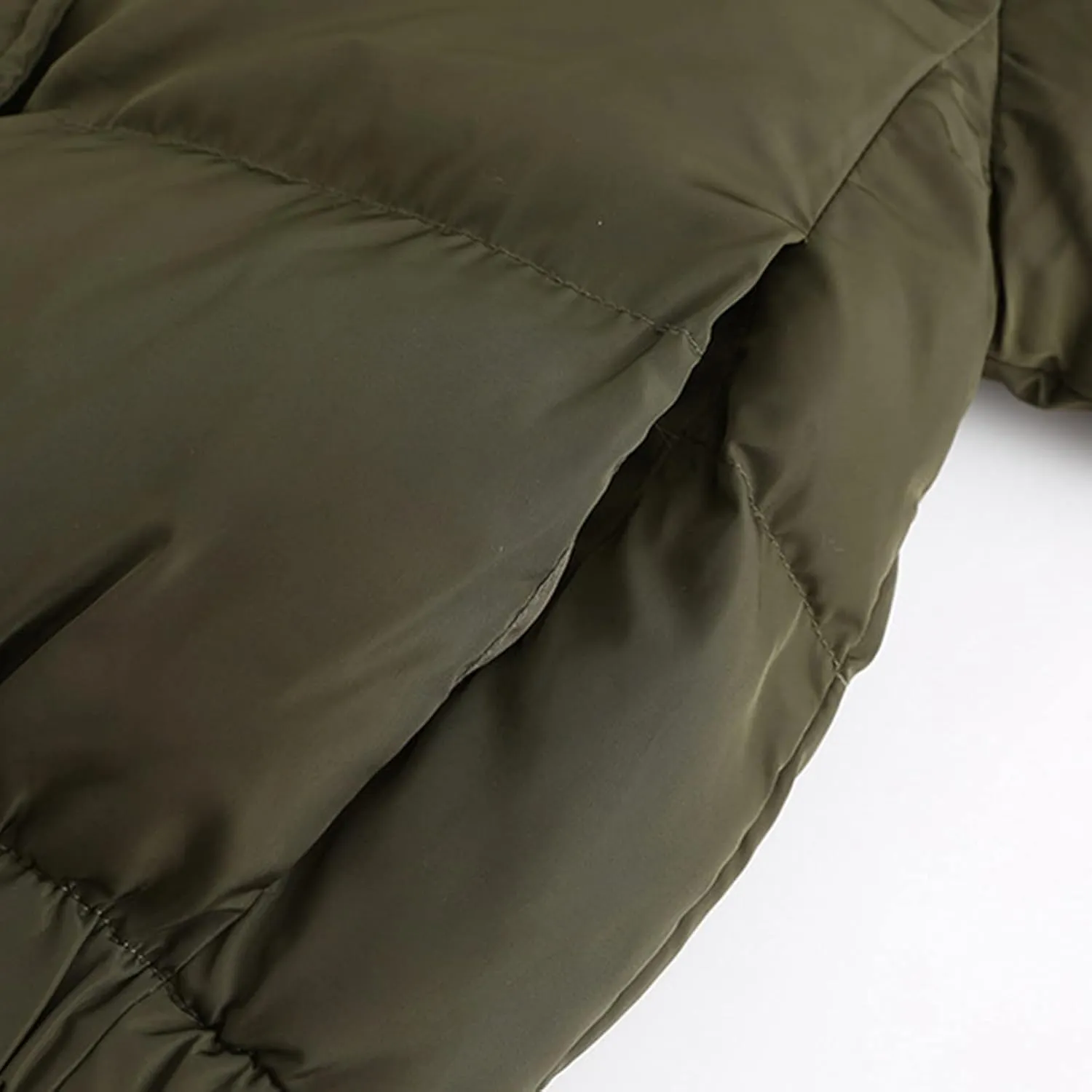 Womens Cropped Puffer Jacket Zip Up Winter Short Quilted Jackets Sherpa Lined Warm Bubble Coat with Faux Fur Hood