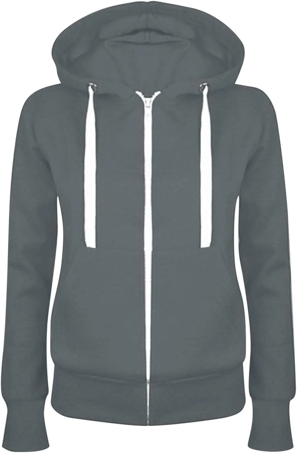Womens Full Zip Up Hoodies Sweatshirt Fall Lightweight Long Sleeve Basic Sweatshirt Casual Loose Long Sleeve Jackets