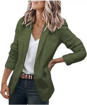 Women's Oversized Blazers Lapel Open Front Long Sleeve Work Office Suit Jacket Coat Blazers & Suit Jackets