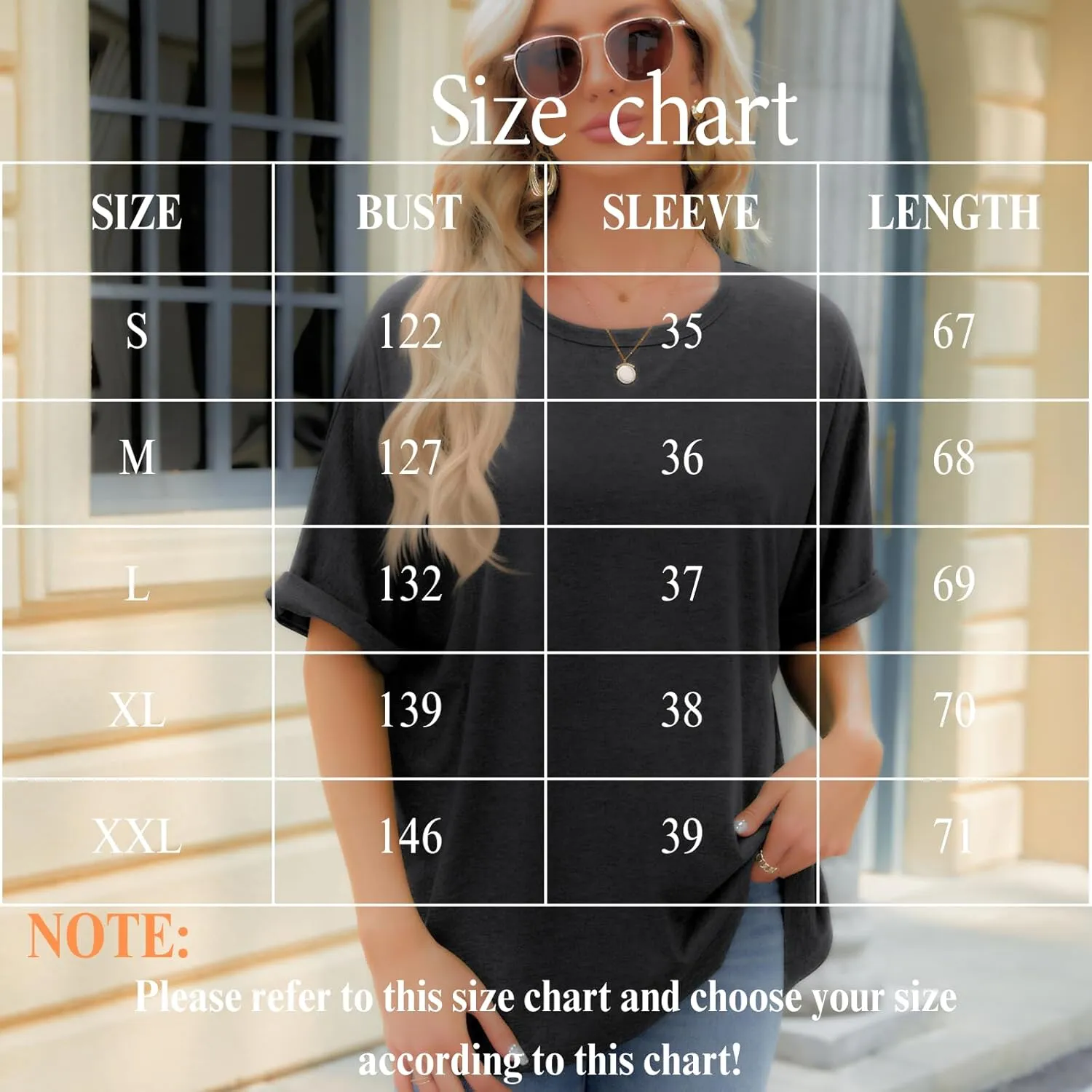 Womens Oversized T Shirts Loose Fit Crewneck Short Sleeve Tops Casual Summer Tops Trendy Solid 1/2 Sleeve T-Shirts