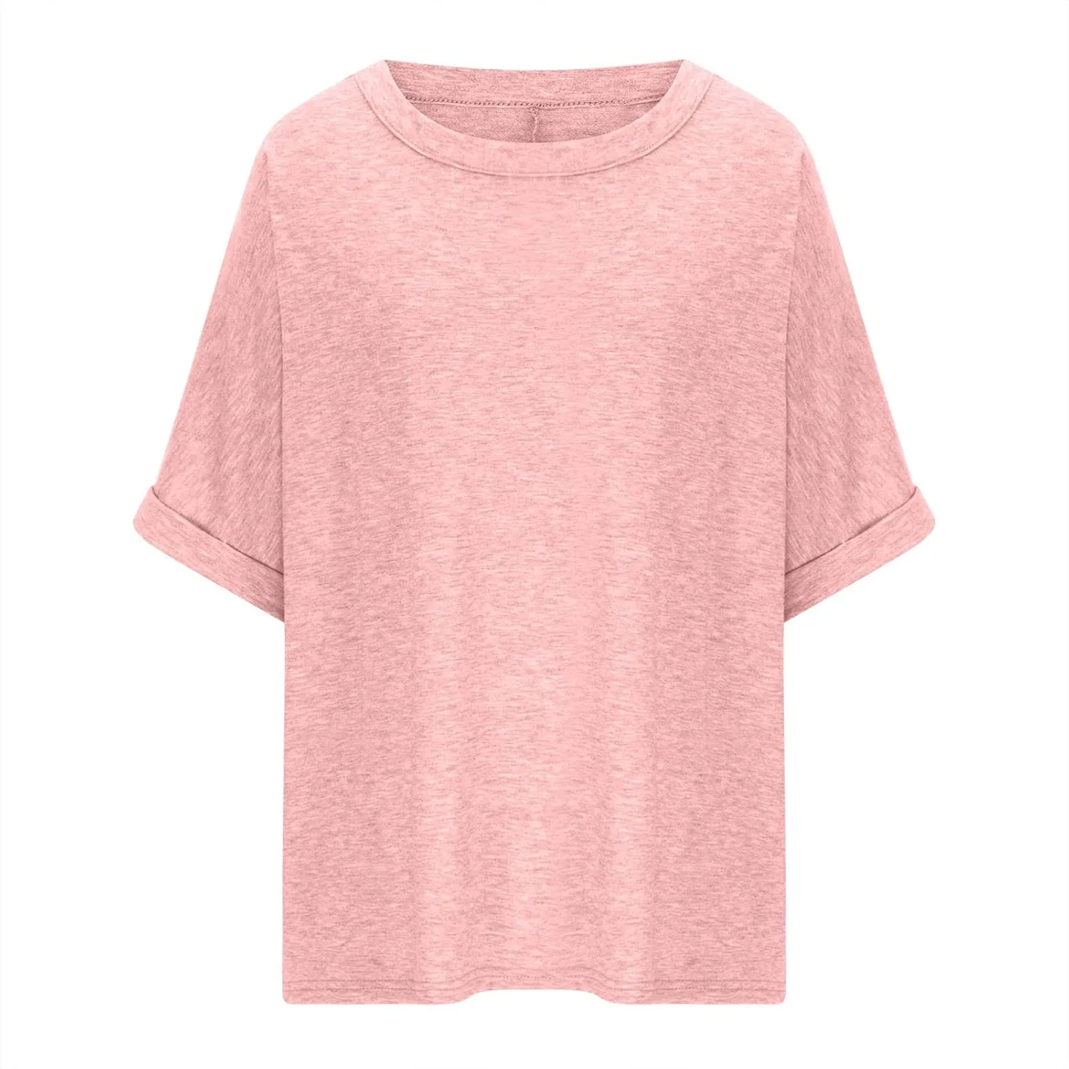 Women's Oversized T Shirts Short Sleeve Crewneck Summer Tops Casual Loose Basic Tee Shirts 2024 Trendy Clothes