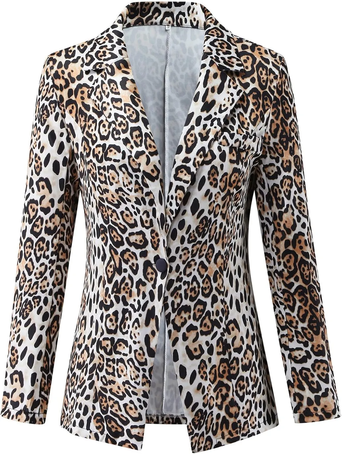 Women's Printed Coat Cardigan Formal Suit Long Sleeve CoatLapels Business Office Jacket Running Vest Insulated