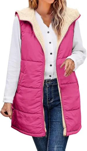 Women's Puffer Jacket Quilted Lightweight Packable Down Parka Oversized Long Padding Jacket Light Warm Hooded Jacket