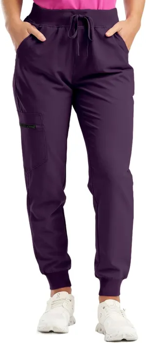 Womens Scrub Pants Soft Stretch Yoga Style with Pockets Slim Drawstring Jogger Scrubs Medical Nursing Scrub Bottom