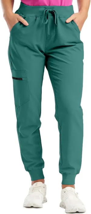 Womens Scrub Pants Soft Stretch Yoga Style with Pockets Slim Drawstring Jogger Scrubs Medical Nursing Scrub Bottom