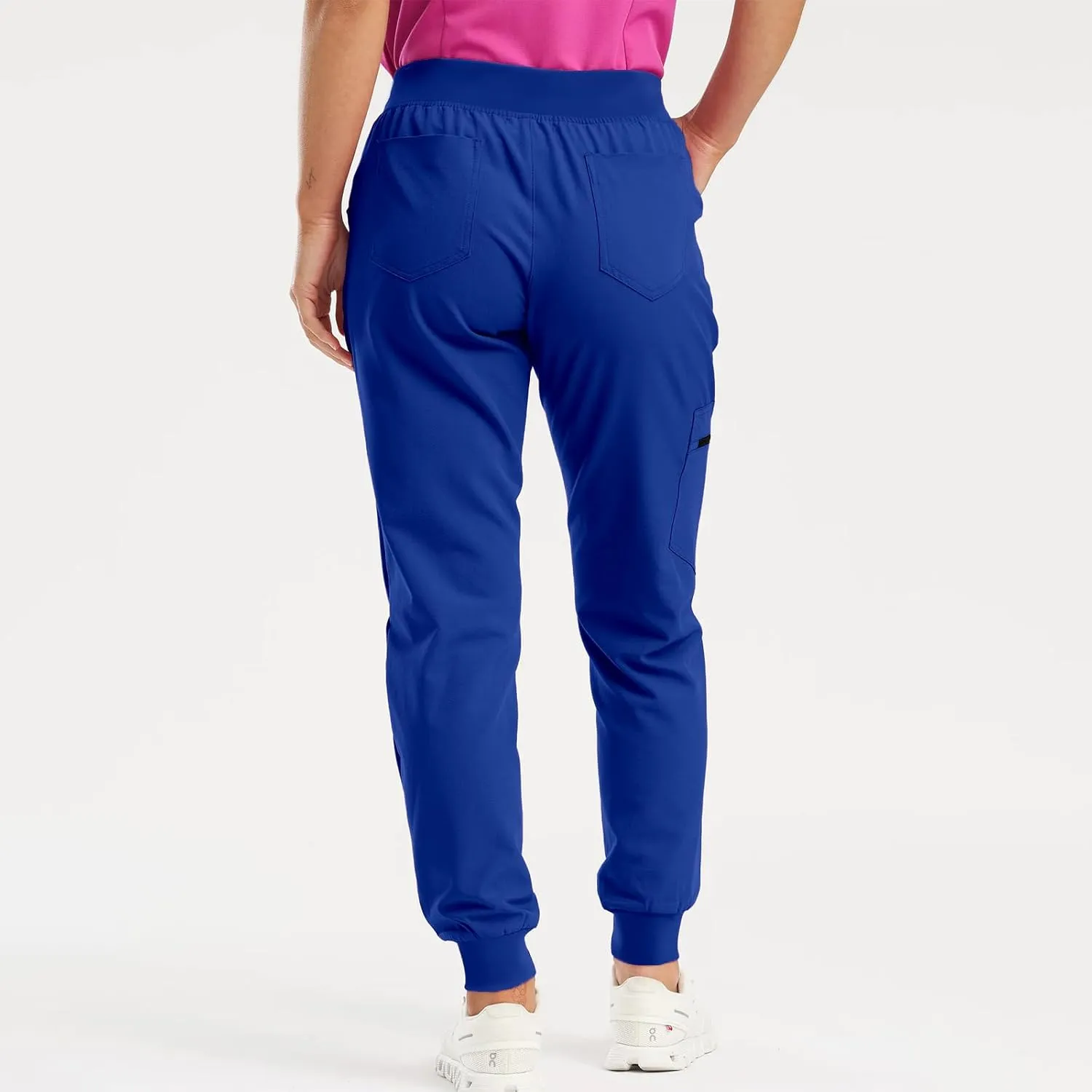 Womens Scrub Pants - Soft Stretch Yoga Style with Pockets, Slim Drawstring Jogger Scrubs