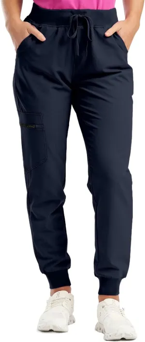 Womens Scrub Pants - Soft Stretch Yoga Style with Pockets, Slim Drawstring Jogger Scrubs