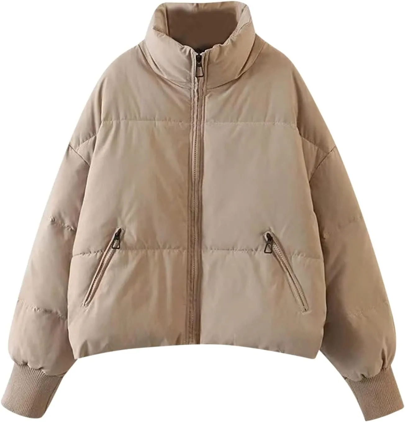 Womens Sherpa Lined Plus Size Hooded Raincoat Solid Color Thickened Windproof Fleece Jacket Loose Fit Long Padded Coat