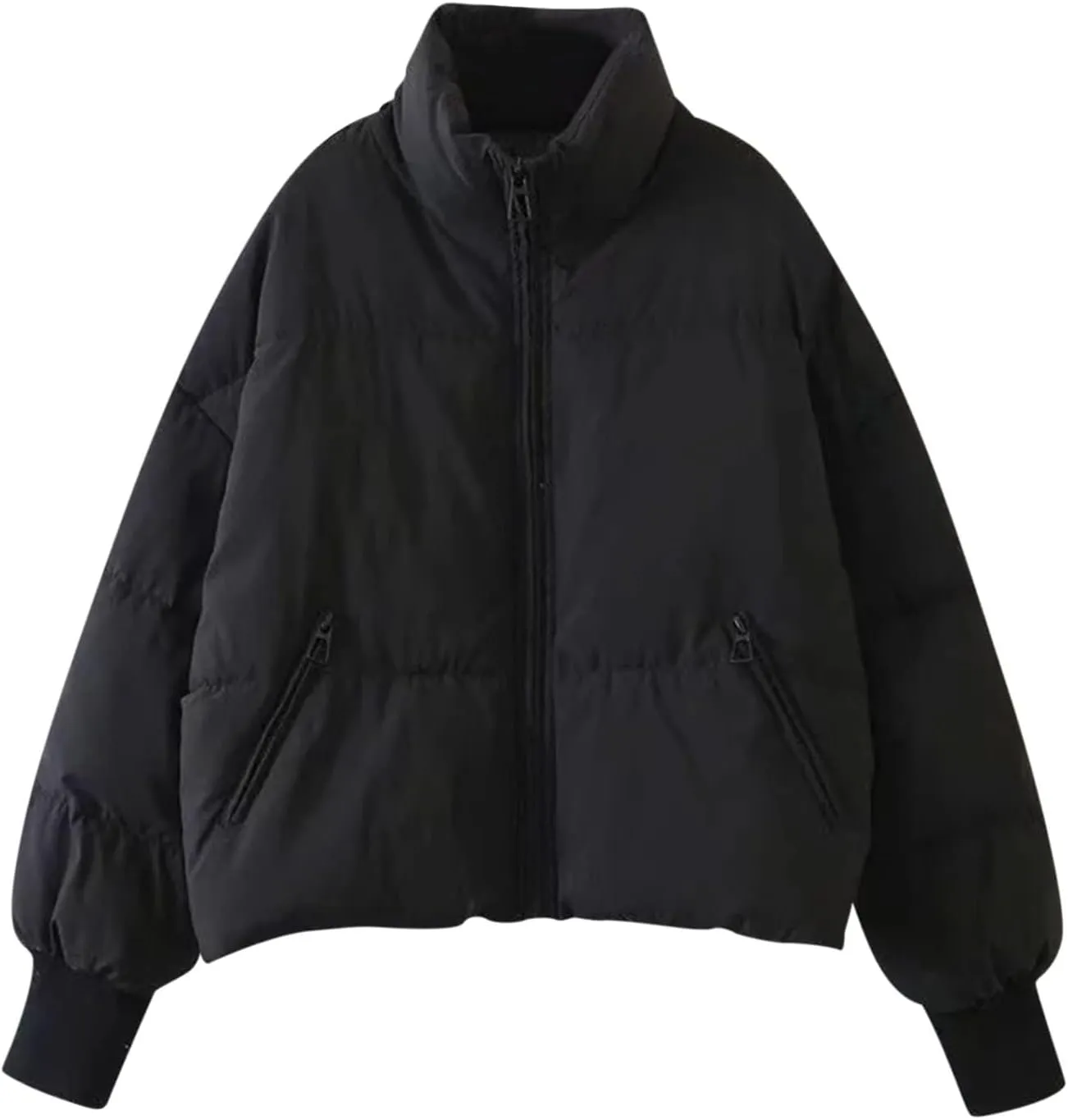 Womens Sherpa Lined Plus Size Hooded Raincoat Solid Color Thickened Windproof Fleece Jacket Loose Fit Long Padded Coat