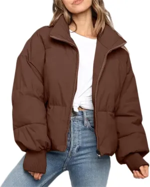Womens Sherpa Lined Plus Size Hooded Raincoat Solid Color Thickened Windproof Fleece Jacket Loose Fit Long Padded Coat