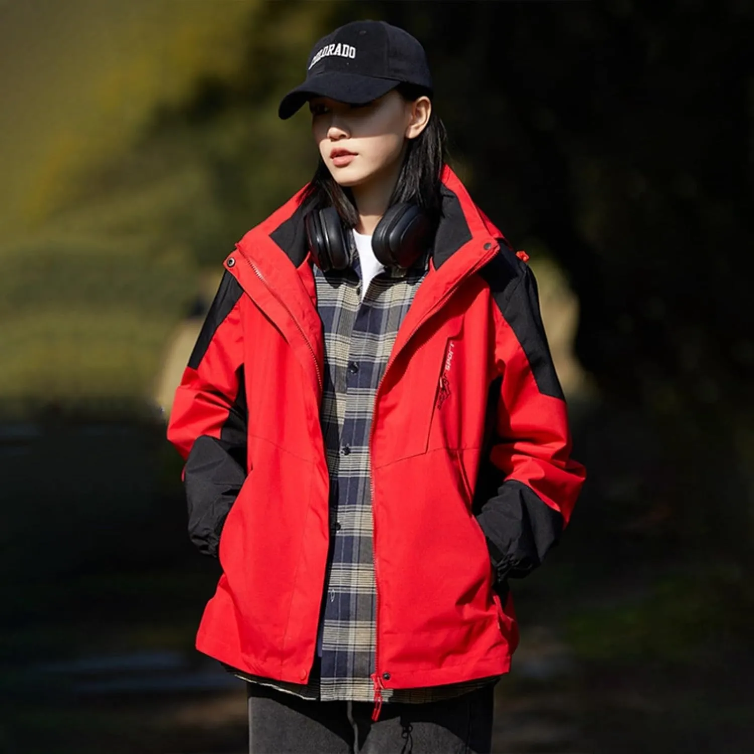 Women's Solid Color Thin Single Windproof Breathable And Wear Outdoor Mountaineering Jacket Women Hoodies with Womens Coat