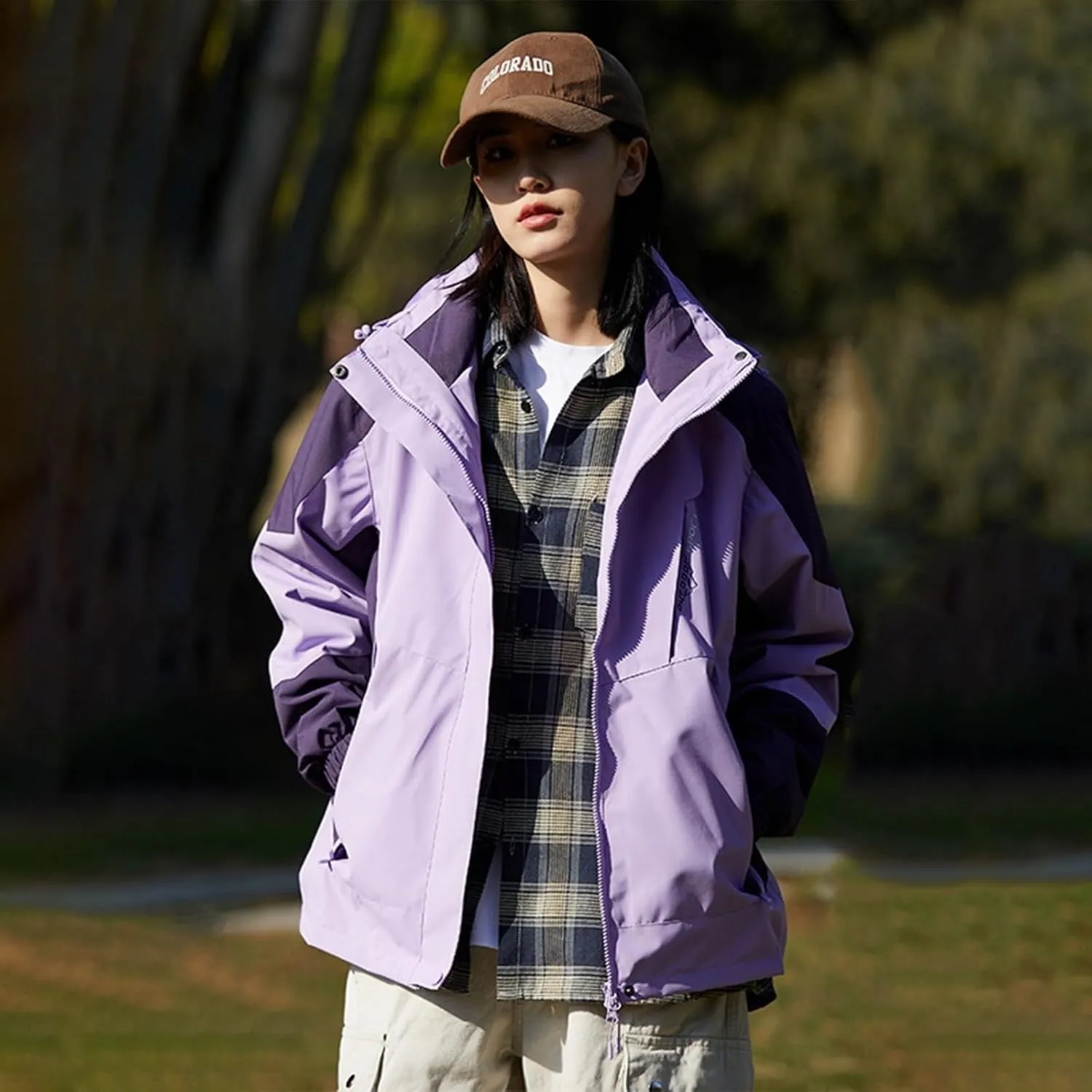 Women's Solid Color Thin Single Windproof Breathable And Wear Outdoor Mountaineering Jacket Women Hoodies with Womens Coat