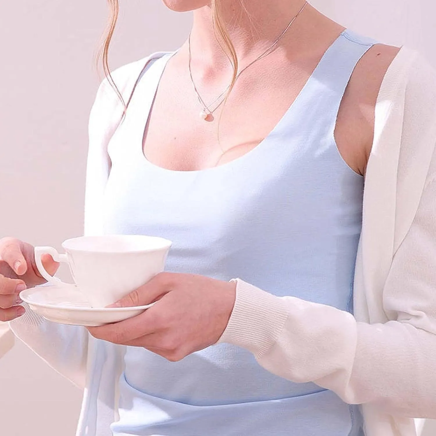 Women's Tank Top Summer Seamless Cooling Silk Undershirt Sleeveless Functional Shirt for Yoga, Sports & Everyday Use