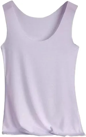 Women's Tank Top Summer Seamless Cooling Silk Undershirt Sleeveless Functional Shirt for Yoga, Sports & Everyday Use