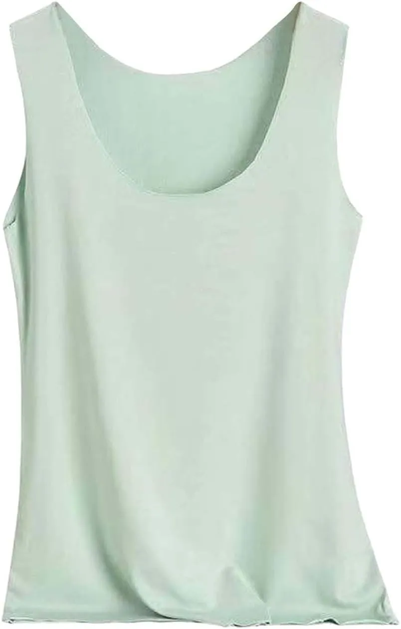 Women's Tank Top Summer Seamless Cooling Silk Undershirt Sleeveless Functional Shirt for Yoga, Sports & Everyday Use
