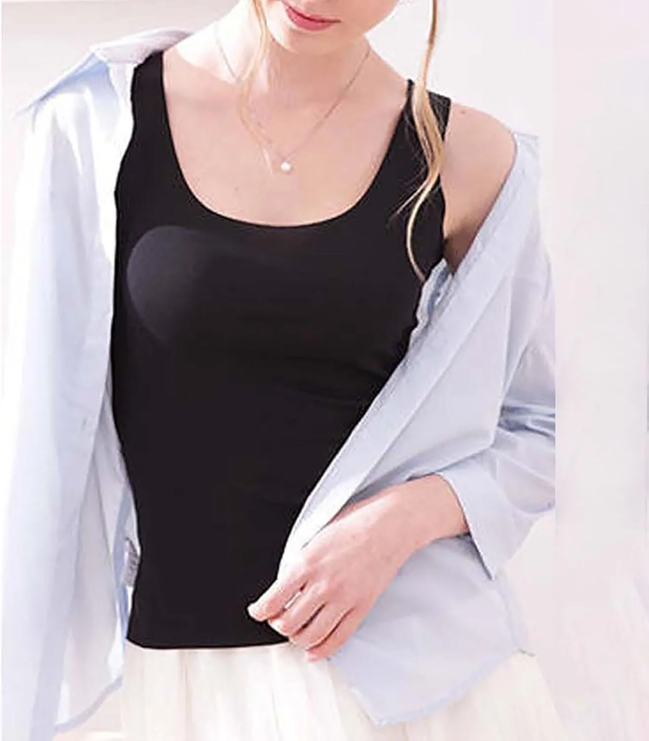 Women's Tank Top Summer Seamless Cooling Silk Undershirt Sleeveless Functional Shirt for Yoga, Sports & Everyday Use