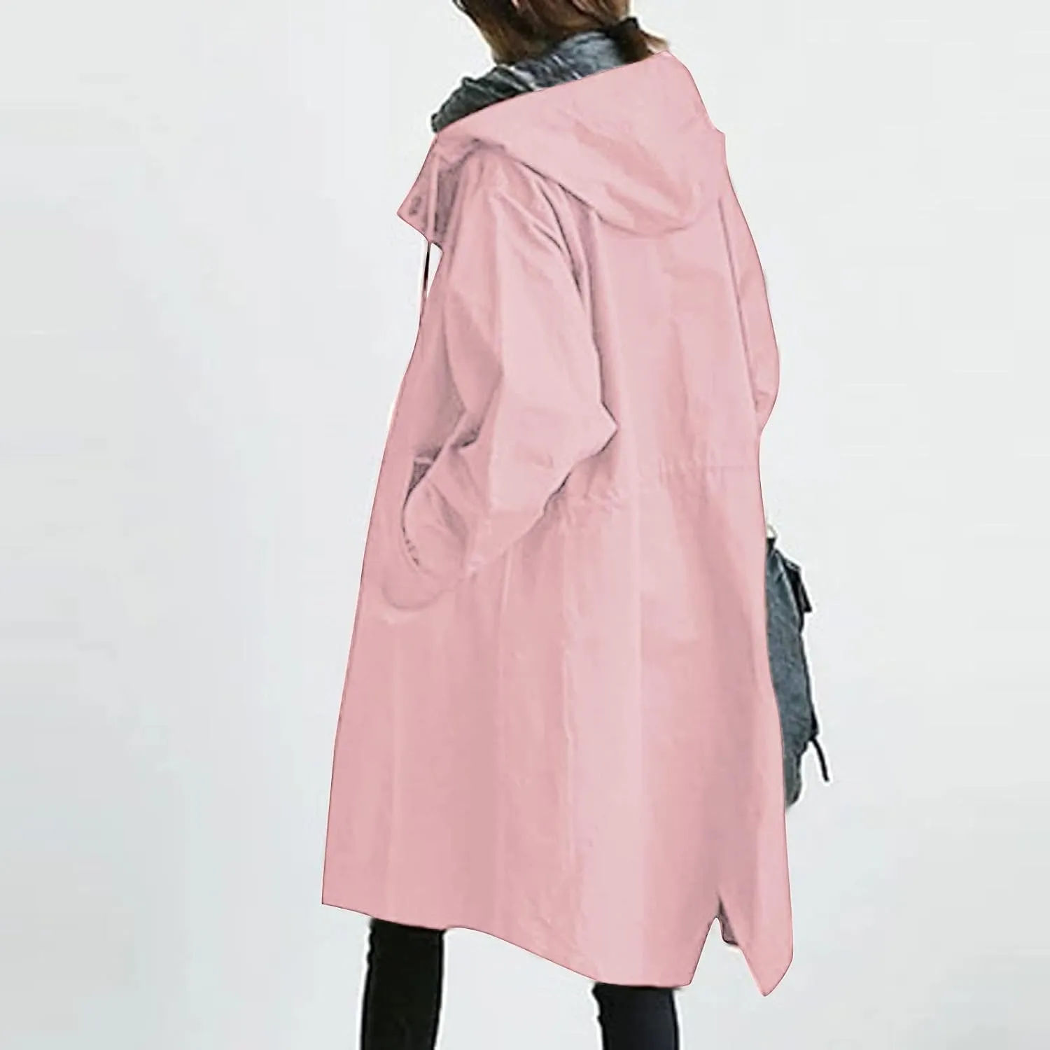 Women's Trench Jackets Rain Jacket Loose Winter Hooded Oversized Elegant Windbreaker Comfortable Coat Outwear