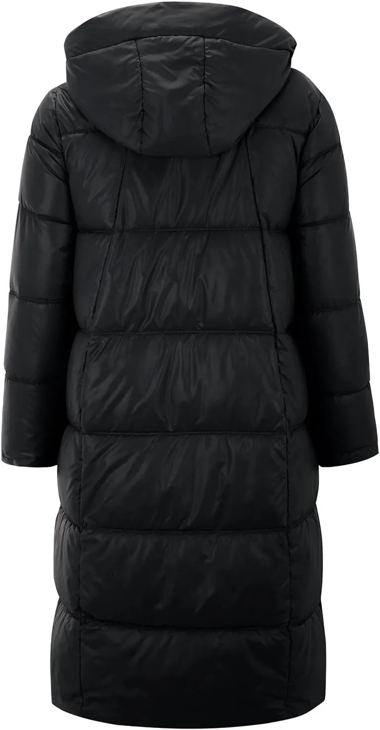 Womens Winter Coat Packable Zipper Puffer Jacket Oversized Long Sleeve Packable Down Parka Jackets With Pocket