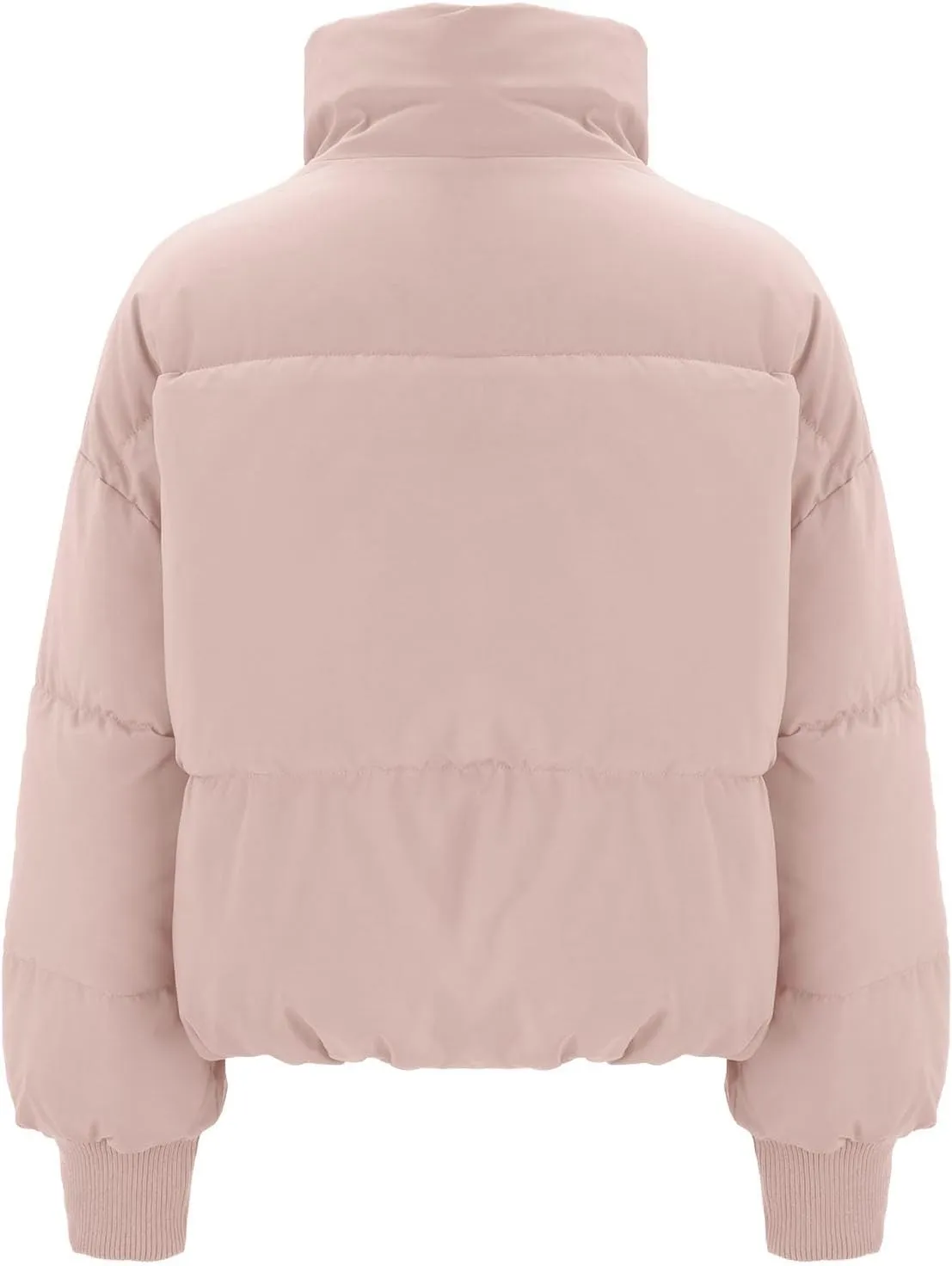 Womens Winter Coats Packable Full Zip Puffer Jackets Plus Size Long Sleeve Packable Down Parka With Pocket