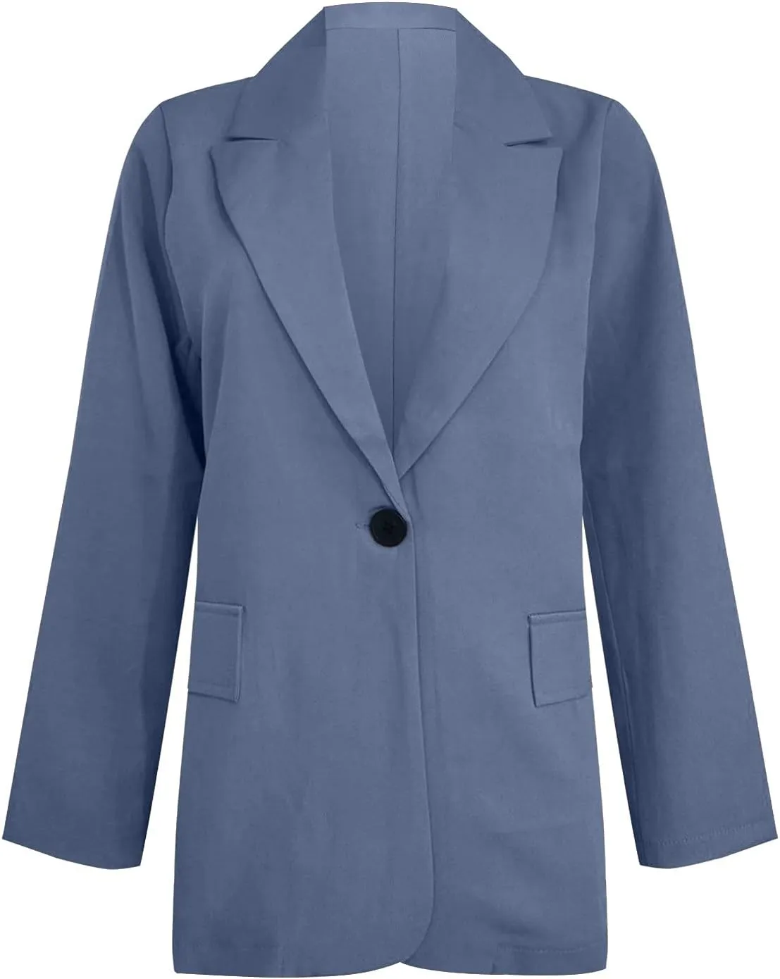 Work Outfits for Women Office Womens Casual Blazer 3/4 Sleeve Open Front Ruffle Work Office Cardigan Suit Jacket