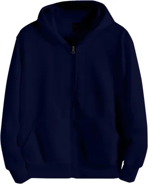 Workout Hoodies For Men Plain Basic Hoodie Full Zip Fleece Sweatshirt Casual Hooded Outerwear Jacket With Pocket