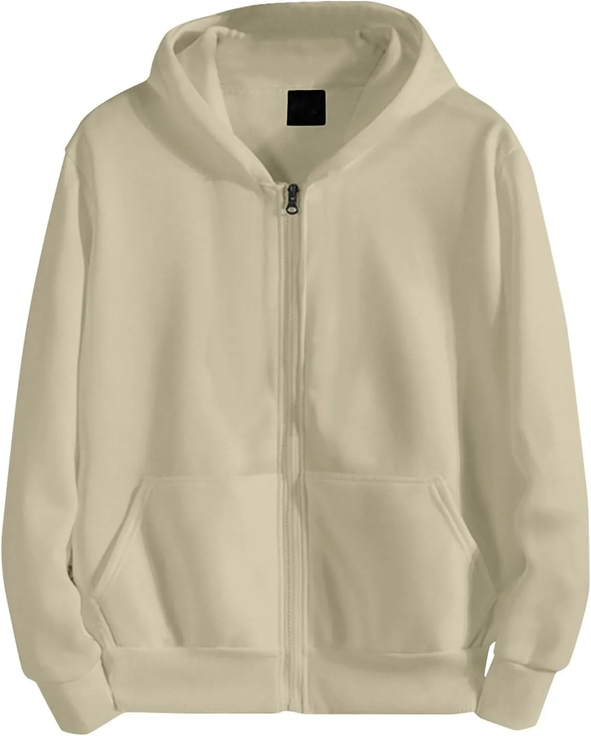 Workout Hoodies For Men Plain Basic Hoodie Full Zip Fleece Sweatshirt Casual Hooded Outerwear Jacket With Pocket