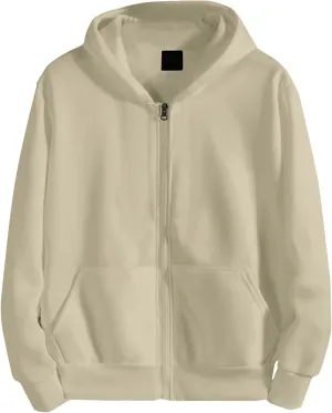 Workout Hoodies For Men Plain Basic Hoodie Full Zip Fleece Sweatshirt Casual Hooded Outerwear Jacket With Pocket