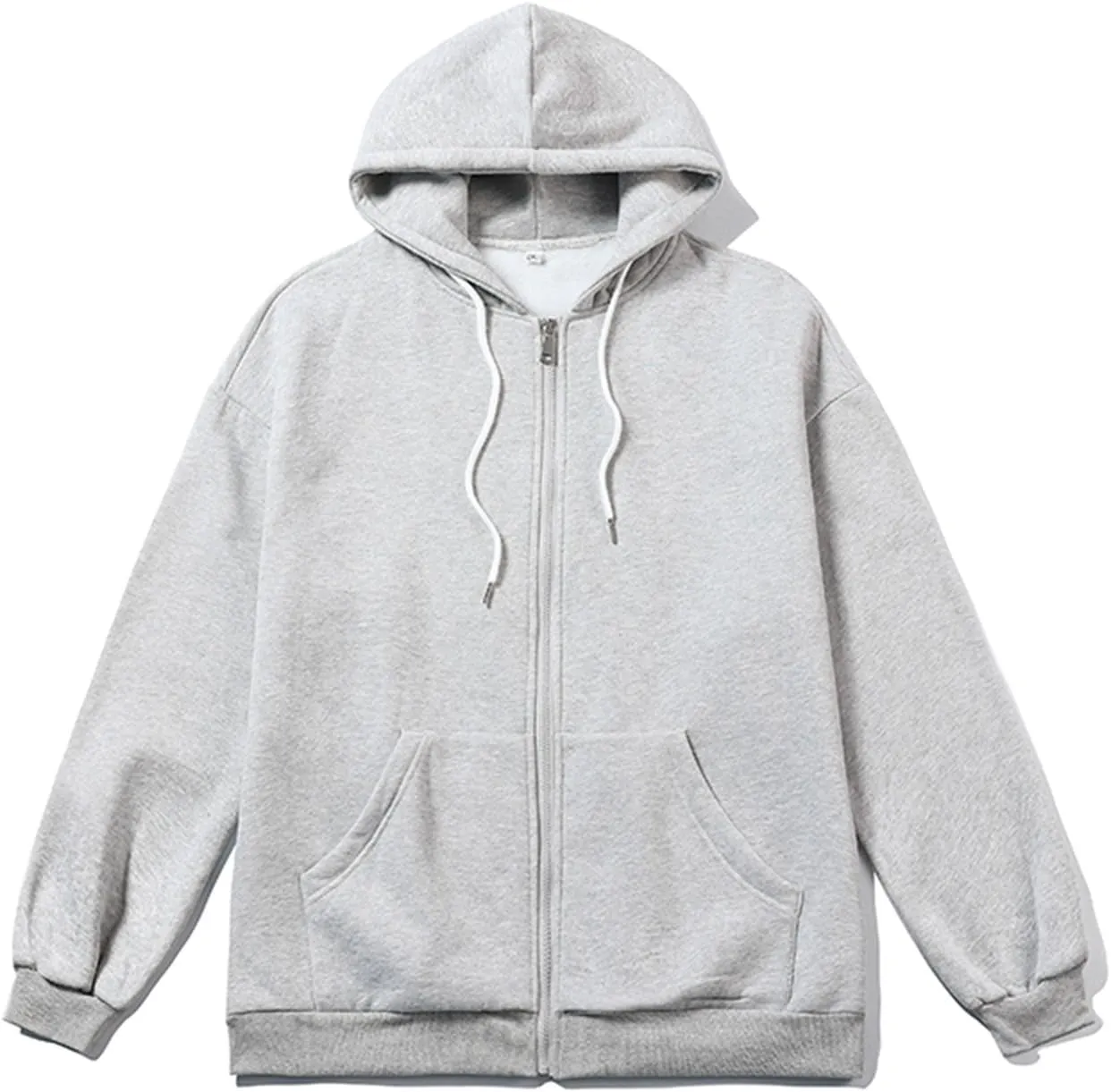 XIAXOGOOL Mens Zip Up Hoodies Sweatshirt Women Unisex Soild Basic Hooded Sweatshirt Couple Fleece Jacket Outwear With Pocket