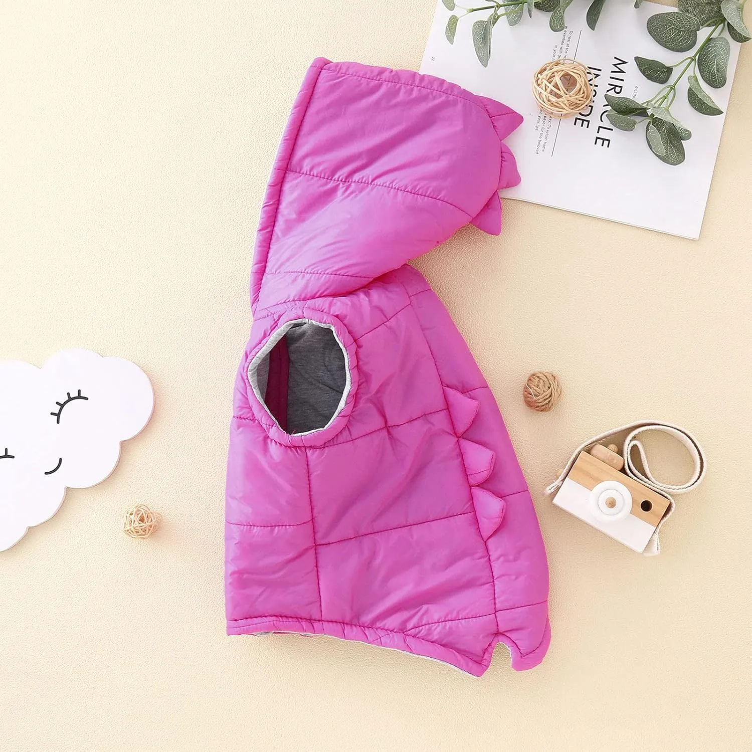 Youth Boy Jackets Baby Outerwear Girls Boys Coat Kids Hooded Winter Vest Dinosaur Toddler Jacket Boys Down Coat Size 12