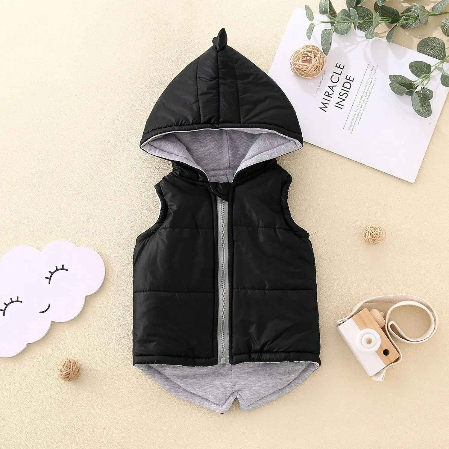 Youth Boy Jackets Baby Outerwear Girls Boys Coat Kids Hooded Winter Vest Dinosaur Toddler Jacket Boys Down Coat Size 12